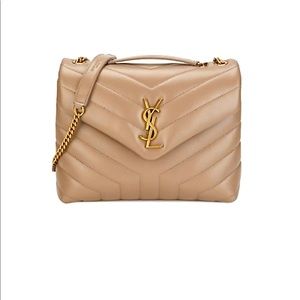 Saint Laurent
Small Loulou Matelassé Leather Shoulder Bag - Taupe